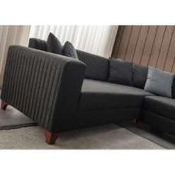 Harare (125 x 190 cm) Bäddsoffa, hörn Antracit, Höger