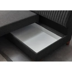 Harare (125 x 190 cm) Bäddsoffa, hörn Antracit, Höger