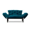 Helsingfors (155 x 85 x 70 cm) 2-sits bäddsoffa Petrolblå