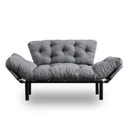 Helsingfors (155 x 85 x 70 cm) 2-sits bäddsoffa Grå
