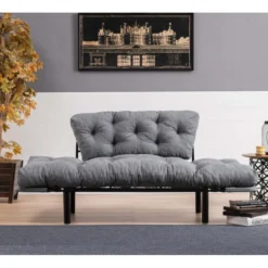 Helsingfors (155 x 85 x 70 cm) 2-sits bäddsoffa Grå