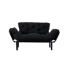 Helsingfors (155 x 85 x 70 cm) 2-sits bäddsoffa Svart