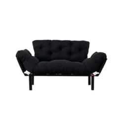 Helsingfors (155 x 85 x 70 cm) 2-sits bäddsoffa Svart