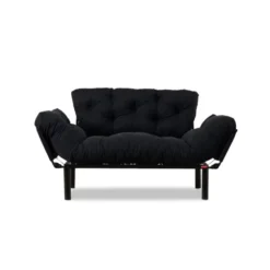 Helsingfors (155 x 85 x 70 cm) 2-sits bäddsoffa Svart