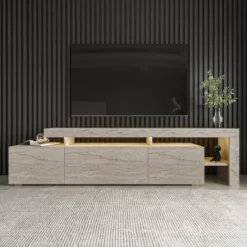 Helsingfors (192 x 53 x 37 cm) travertin TV-bänk
