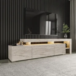 Helsingfors (192 x 53 x 37 cm) travertin TV-bänk