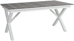 Hillmond Bord 100x166-226 cm Vit/Grå Laminat