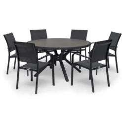 Hånger Utebord Ø140 cm Svart