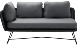 Horizon 2-sits Soffa Höger Svart