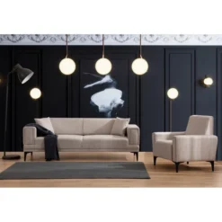 Horizon (230 x 95 x 77 cm) 3-sitssoffbädd Ljusbrun