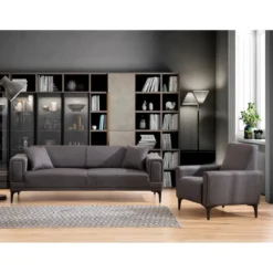 Horizon (230 x 95 x 77 cm) 3-sitssoffbädd Mörkgrå