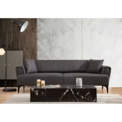 Jakarta (230 x 95 x 77 cm) 3-sits bäddsoffa Mörkgrå