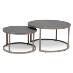 Jet Set Rund Utesatsbord Beige