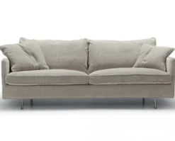 Julia 3-sits Soffa Big Cushions Sky Light Grey