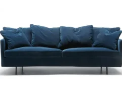 Julia 3-sits Soffa Small Cushions Classic Velvet Dark Blue