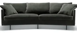 Julia 3-sits XL Svängd Soffa Classic Velvet Grey