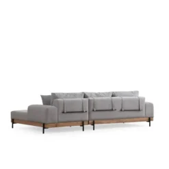 Kigali Oak (280-170 x 98 x 78 cm) Hörnsoffa Grå, Höger