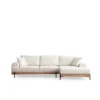 Kigali Oak (280-170 x 98 x 78 cm) Hörnsoffa Vit, Höger