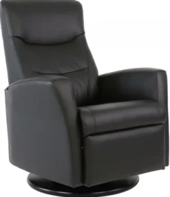 King Reclinerfåtölj Svart Läder