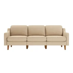 Kingston Extra (220 x 84 x 87 cm) 3-sitssoffa Sand valnöt