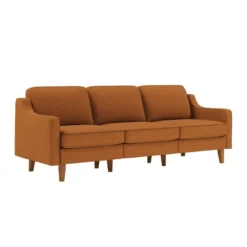 Kingston Extra (220 x 84 x 87 cm) 3-sitssoffa Karamell valnöt