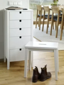 Klinte Byrå 5 Lådor Vit