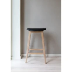 Kyoto Barpall Vitoljad Ek, Svart läder