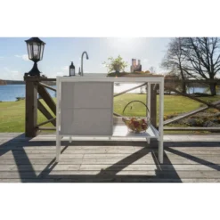 Läckö Utekök Inklusive Vask Vit