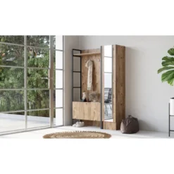 Libreville Pro (125,5 x 180 x 34 cm) atlantisk furu Hallställ