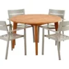 Lilja Matgrupp Rund 120 cm Teak ink Delia Karmstolar 4st