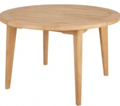 Lilja Matgrupp Rund 120 cm Teak ink Delia Karmstolar 4st