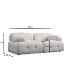 Lilongwe 2 (190-160 x 95 x 75 cm) Hörnsoffa Vit