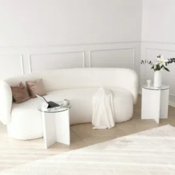 Lily (45 x 55 x 13 cm) Satsbord (2 delar) Vit