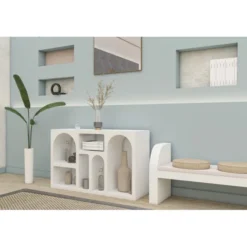 Liva 120 (120 x 74 x 37 cm) Konsol Vit