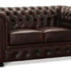 Liverpool Chesterfield soffa 2-sits Burgundy