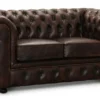 Liverpool Chesterfield soffa 2-sits Brun