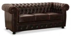 Liverpool Chesterfield soffa 3-sits Burgundy