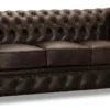 Liverpool Chesterfield soffa 3-sits Brun