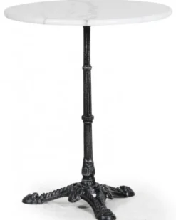 Loire Marmorbord 60 cm Rund Vit