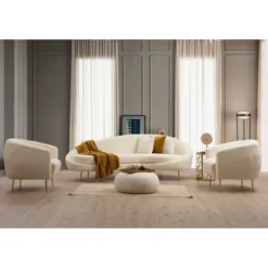 Luanda (255 x 85 x 120 cm) 3-sitssoffa Creme