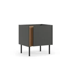 Lucile (45,5 x 47,8 x 35 cm) Nattduksbord Naturlig ek antracit svart