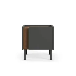 Lucile (45,5 x 47,8 x 35 cm) Nattduksbord Naturlig ek antracit svart