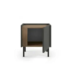 Lucile (45,5 x 47,8 x 35 cm) Nattduksbord Naturlig ek antracit svart