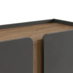 Lucile (90 x 120,4 x 40,5 cm) Sideboard Antracit naturlig ek svart
