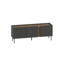 Lucile (140 x 53,9 x 35,5 cm) TV-bänk Antracit Natur ek Svart