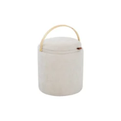 Lykke Puff Trähandtag Beige