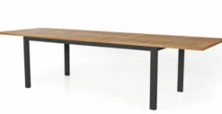 Lyon Bord 100x224-304 cm Svart/Teak
