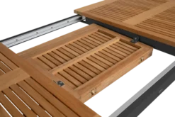Lyon Bord 100x224-304 cm Svart/Teak
