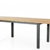 Lyon Bord 92x194-252 cm Svart/Teak