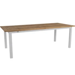 Lyon Utebord 100x224-304 cm Light Grey / Teak